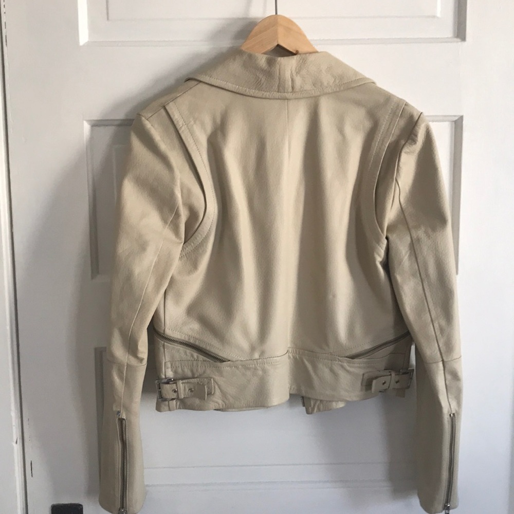 SportMax leather Moto jacket - Picture 5 of 7